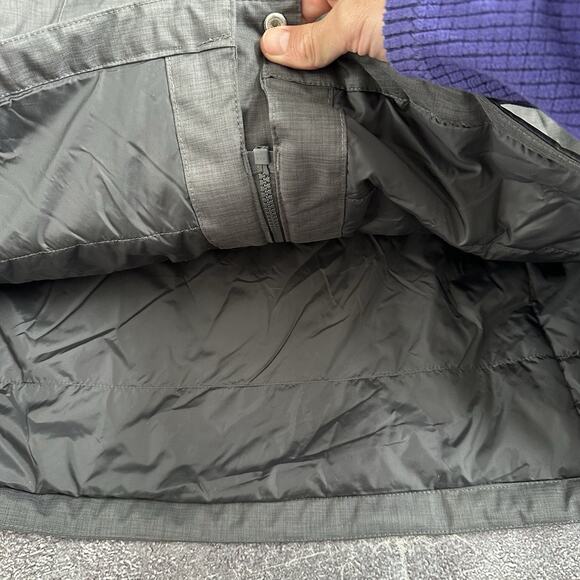 Women's The North Face Gray Hooded Insulated Hyvent Rain Coat Parka Jacket Sz XL - Picture 4 of 5
